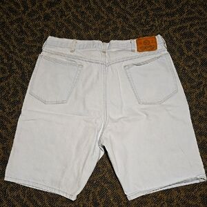 Vintage Wrangler Baggy 90s Light Wash Denim Shorts Jorts Size 38